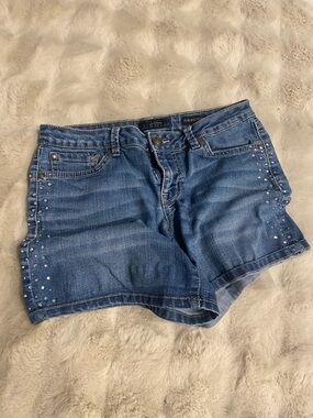 Jessica Simpson Denim Jean Shorts with Silver Studs